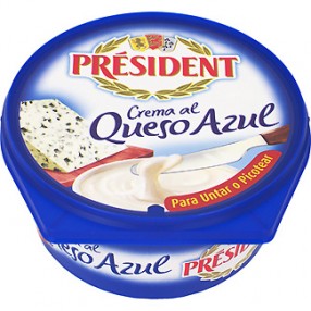Crema de queso azul PRESIDENT tarrina 125 grs